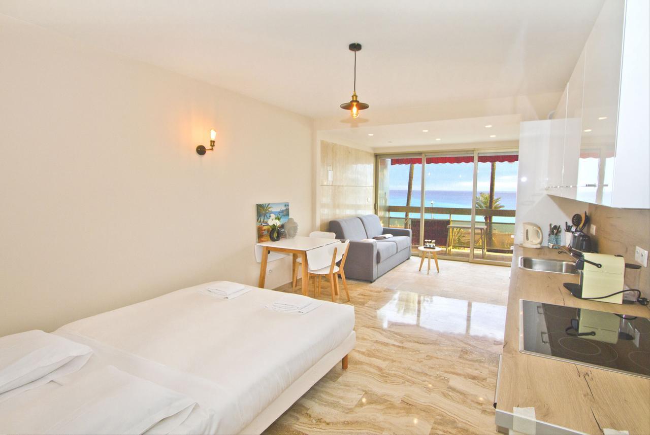 Promenade Holiday - Cosy Sea Front Studio Niza Exterior foto