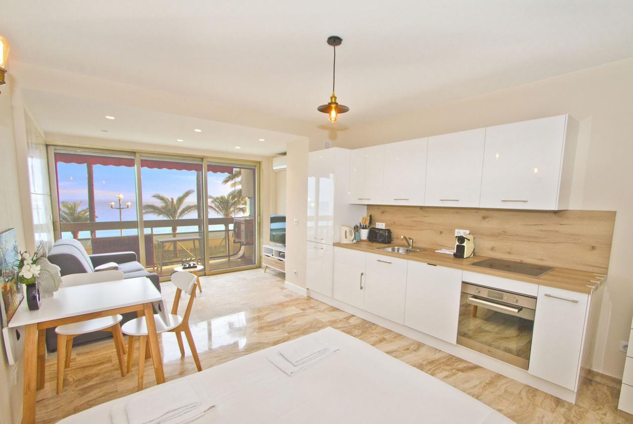 Promenade Holiday - Cosy Sea Front Studio Niza Exterior foto